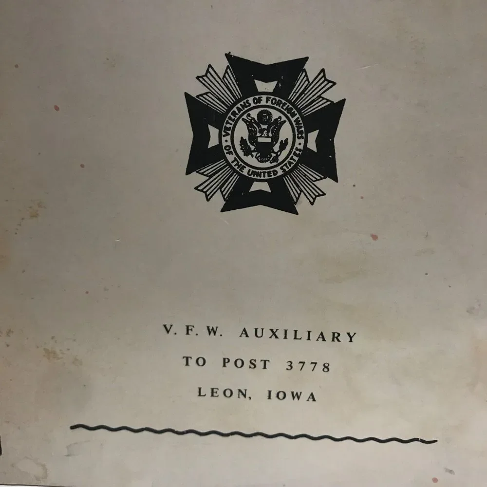 Vintage Veterans cookbook‎ From our Kitchen to yours Leon Iowa V.F.W. Auxiliary
